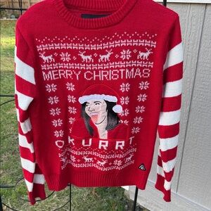 Cardi B Ugly Red Merry Christmas Sweater